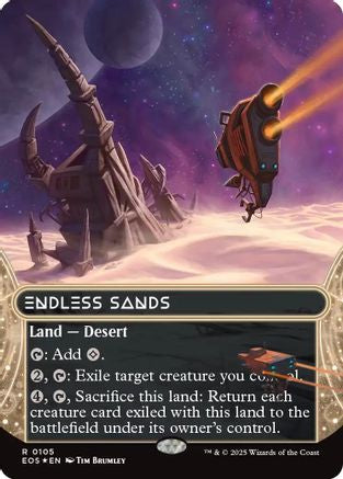 Endless Sands (0105) (Borderless) (Galaxy Foil) (EOS-105) - Edge of Eternities: Stellar Sights Foil
