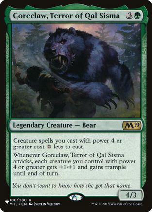 Goreclaw, Terror of Qal Sisma (LIST-186) - The List Reprints
