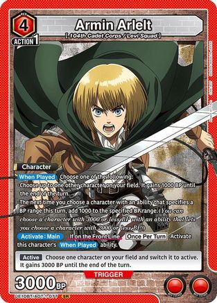 Armin Arlelt (077) (UE10BT/AOT-1-077) - UE10BT Attack on Titan Foil