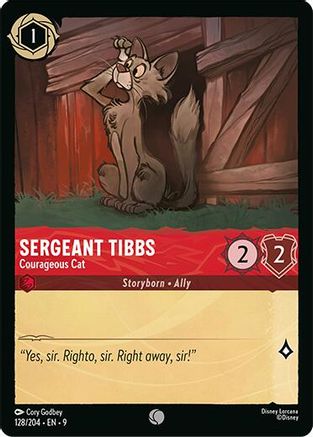 Sergeant Tibbs - Courageous Cat (128/204) - Fabled Cold Foil