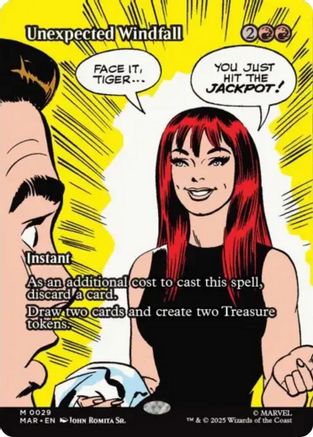 Unexpected Windfall (Borderless) (MAR-029) - Marvel Eternal-Legal Foil