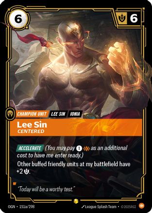 Lee Sin - Centered (Alternate Art) (151a/298) - Origins