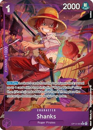 Shanks (065) (Alternate Art) (OP13-065) - Carrying On His Will Foil