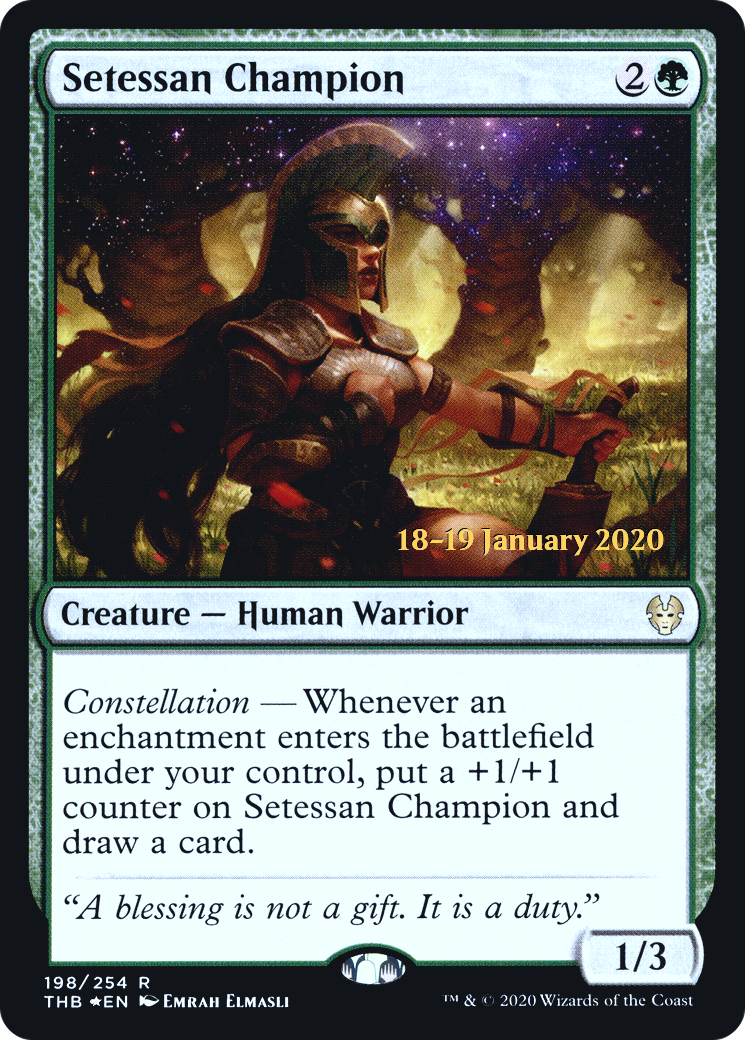Setessan Champion (PRE-198S) - Theros Beyond Death Promos Foil