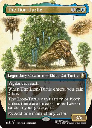 The Lion-Turtle (Borderless) (TLA-328) - Avatar: The Last Airbender Foil