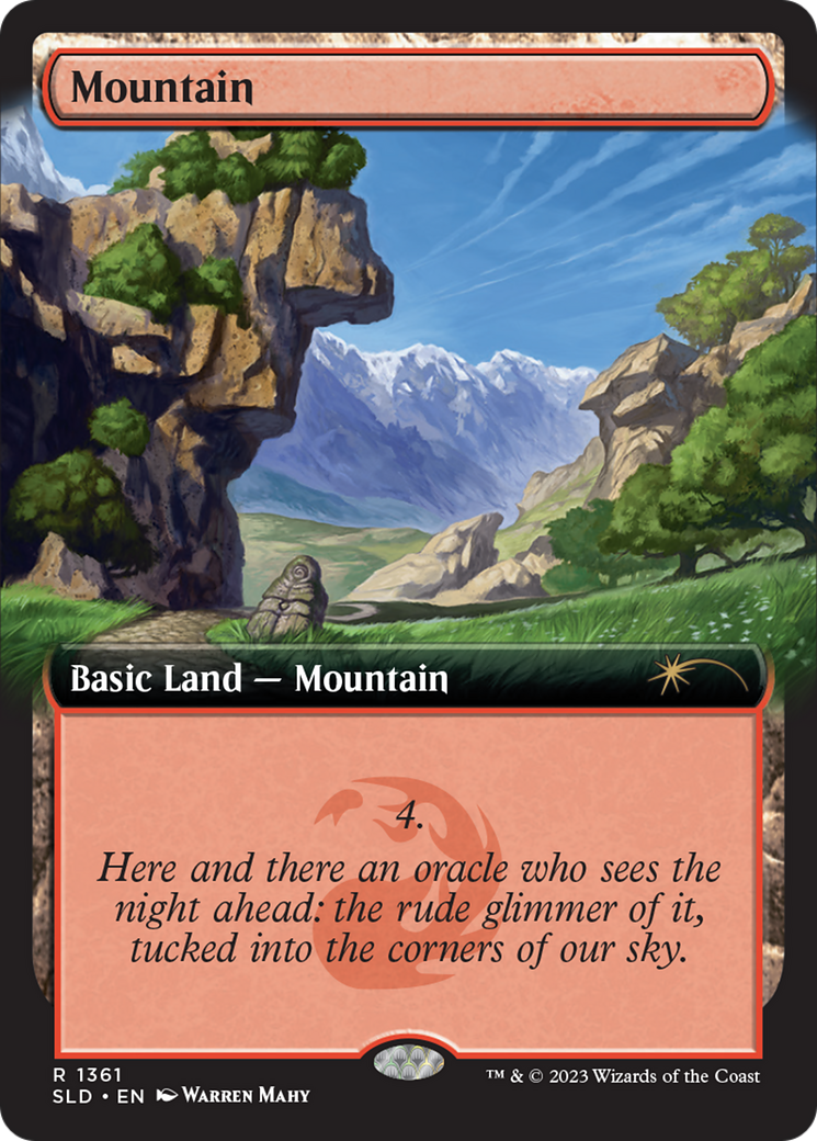 Mountain (1361) (SLD-1361) - Secret Lair Drop: (Extended Art) Foil