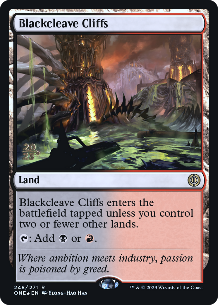 Blackcleave Cliffs (PONE-248S) - Phyrexia : All Will Be One (promotion)