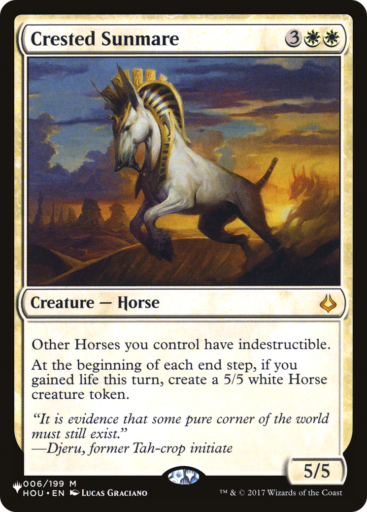 Crested Sunmare (LIST-006/199) - The List