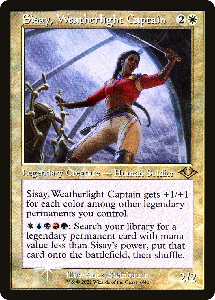 Sisay, capitaine du Weatherlight (H1R-006) - Horizons Modernes 1 : Décalages temporels, feuille gravée