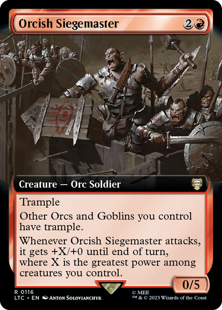 Orcish Siegemaster (Extended Art) (LTC-116) - Tales of Middle-earth Commander: (Extended Art) Foil