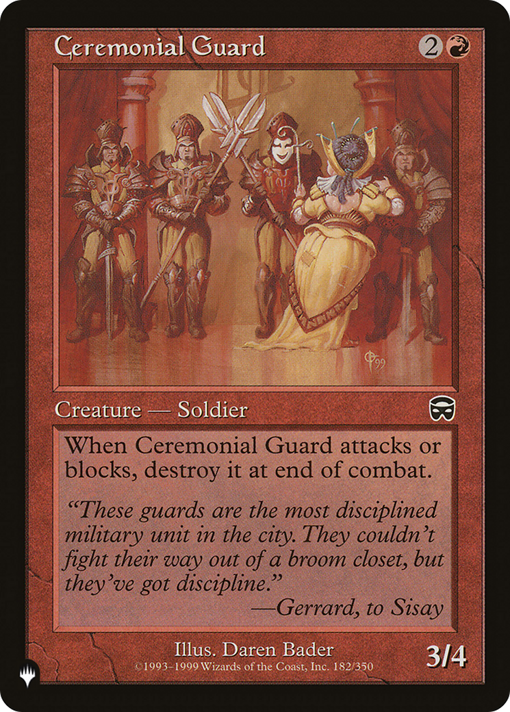 Ceremonial Guard (LIST-182/350) - The List