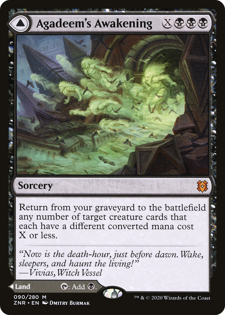 L'éveil d'Agadeem // Agadeem, le Undercrypt (ZNR-090) - Zendikar Rising Foil
