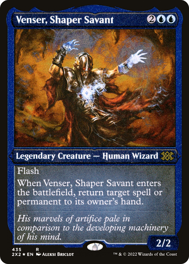 Venser, Shaper Savant (2X2-435) - Double Masters 2022 Etched Foil