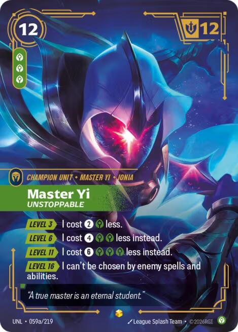 Master Yi, Unstoppable (Alternate Art)