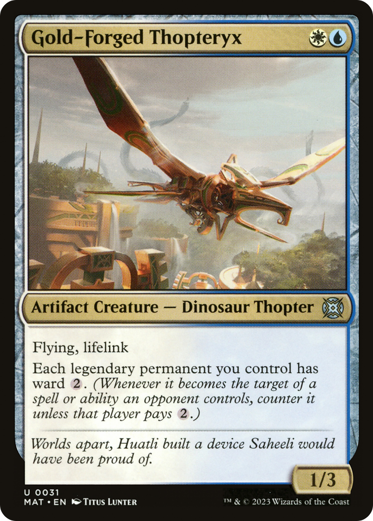 Gold-Forged Thopteryx (MAT-031) - March of the Machine: The Aftermath Foil