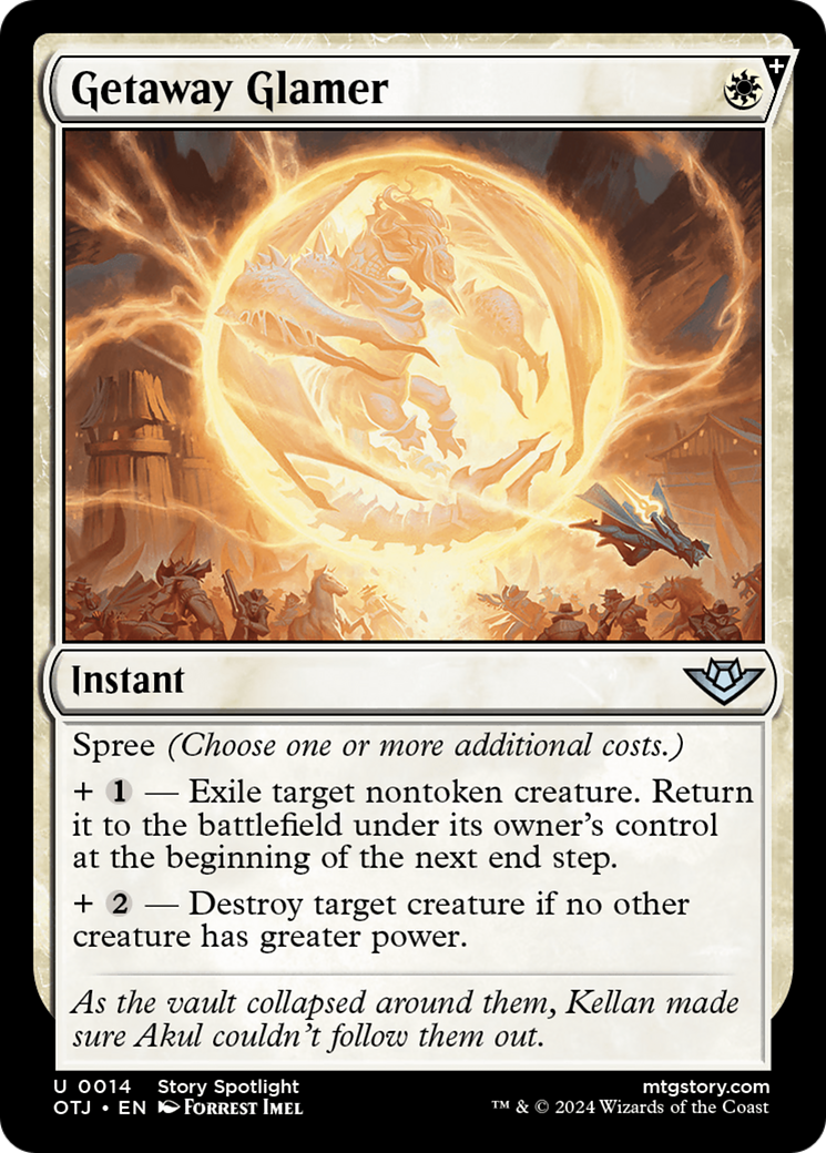 Getaway Glamer (OTJ-014) - Outlaws of Thunder Junction : (spree) Foil