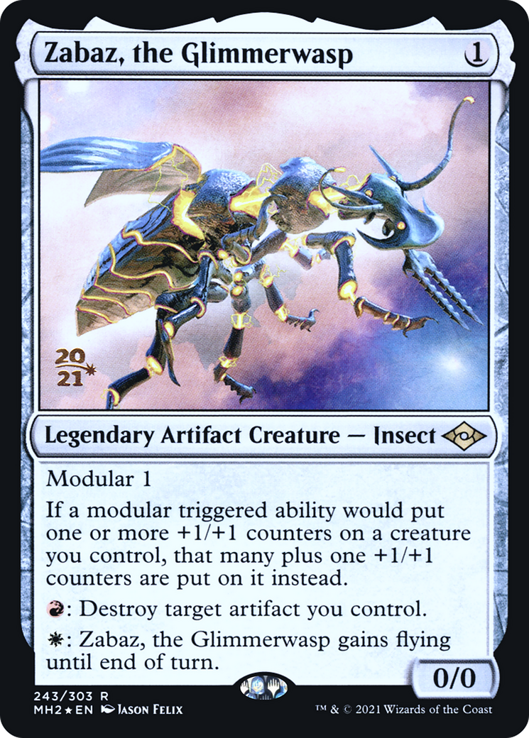Zabaz, the Glimmerwasp (PRE-243S) - Modern Horizons 2 Promos Foil