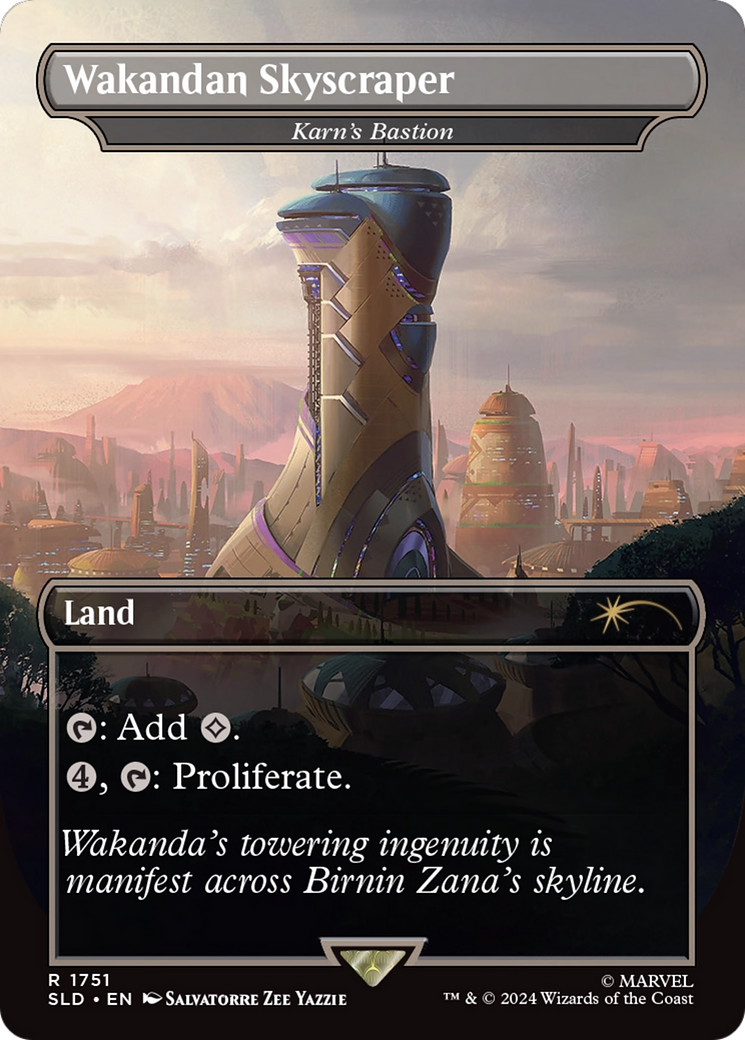 Karn's Bastion (SLD-1751) - Secret Lair Drop / Wakandan Skyscraper (Borderless)
