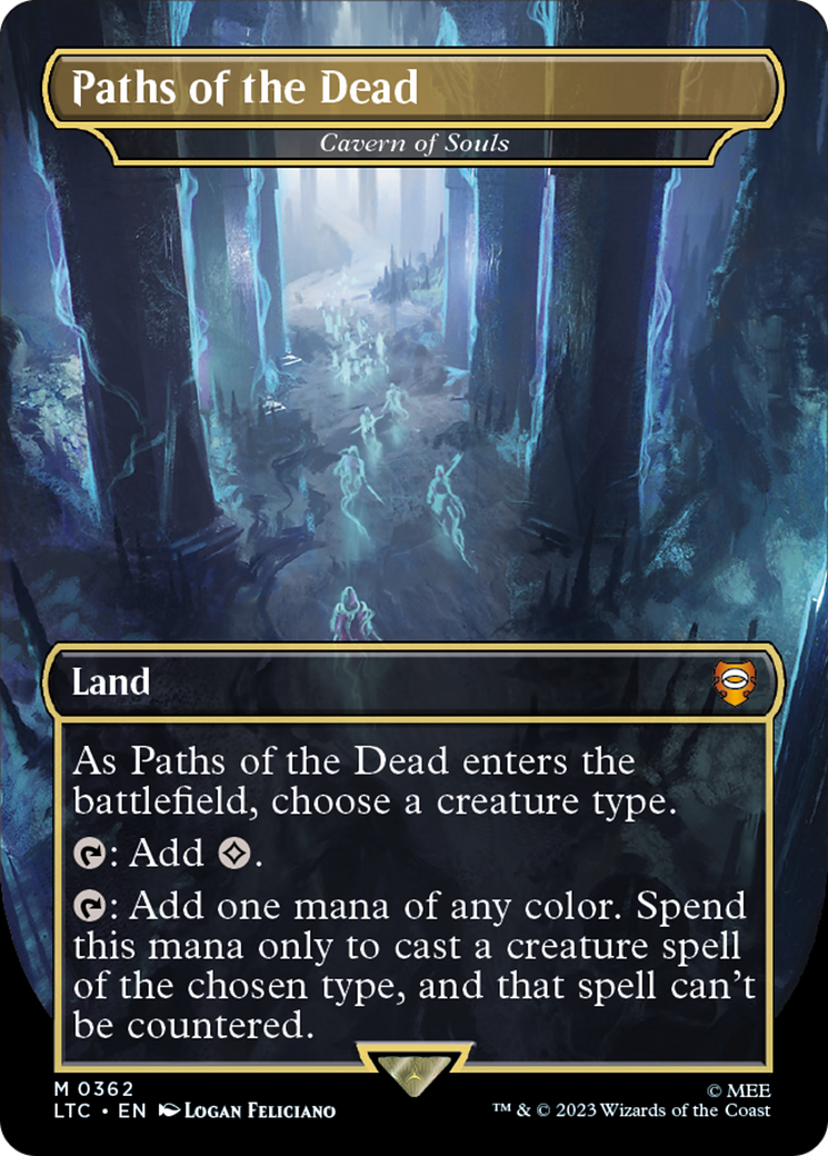 Paths of the Dead - Cavern of Souls (LTC-362) - Tales of Middle-earth Commander / Paths of the Dead (Borderless) Foil