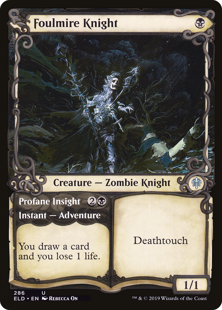 Foulmire Knight (Showcase) (ELD-286) - Throne of Eldraine: (Showcase) Foil