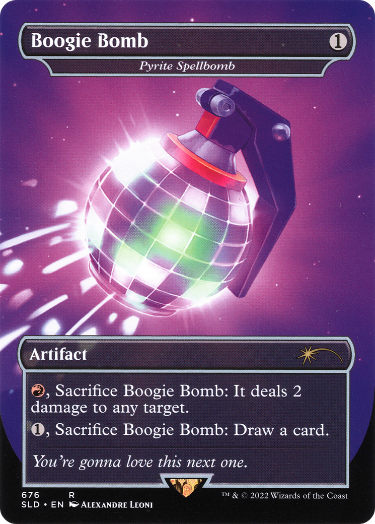 Boogie Bomb - Pyrite Spellbomb (SLD-676) - Secret Lair Drop / Boogie Bomb (Borderless) Foil