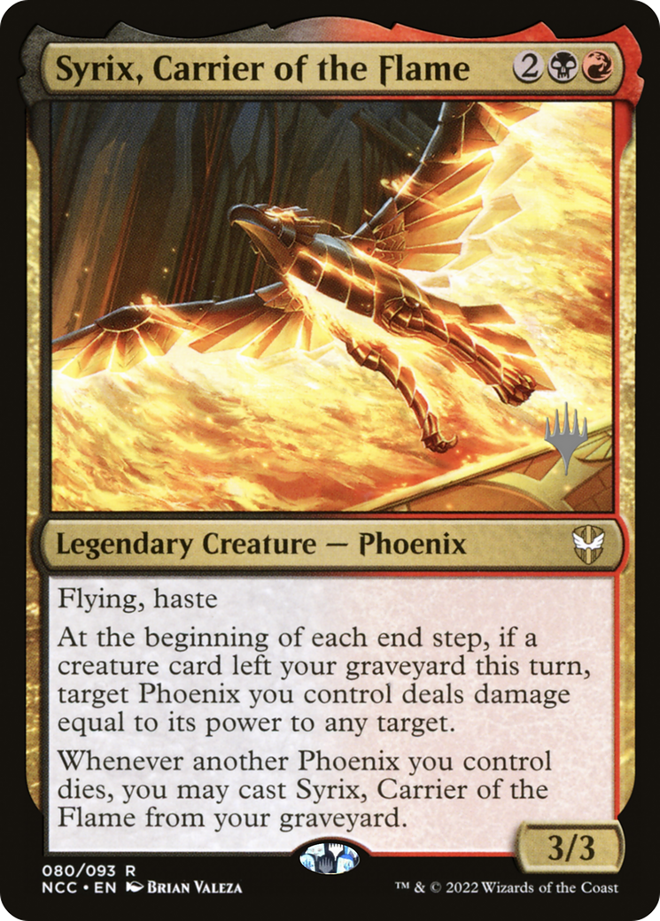 Syrix, Carrier of the Flame (PPSNC-80P) - New Capenna Commander Promos Foil