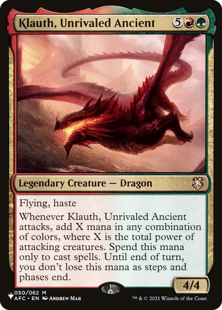 Klauth, Unrivaled Ancient (LIST-AFC-50) - The List