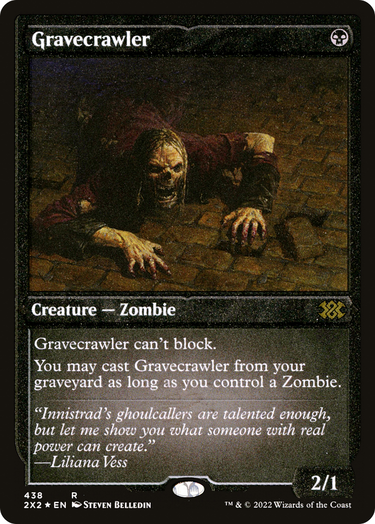Gravecrawler (2X2-438) - Double Masters 2022 Etched Foil