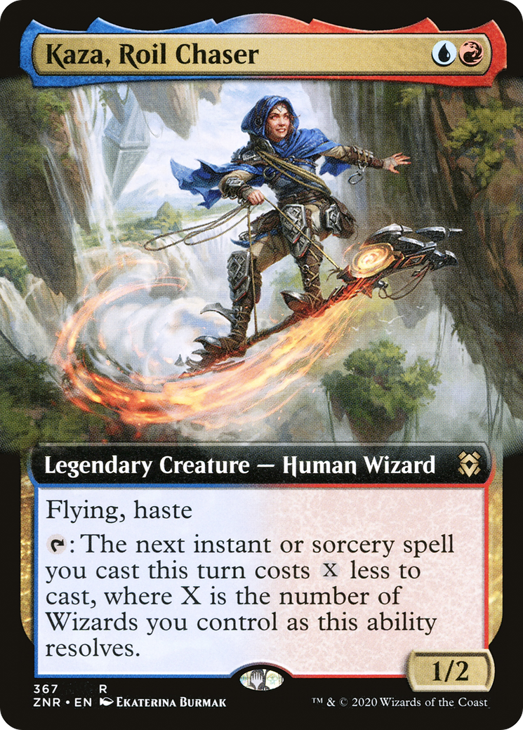 Kaza, Roil Chaser (ZNR-367) - Zendikar Rising : (Extended Art) Foil