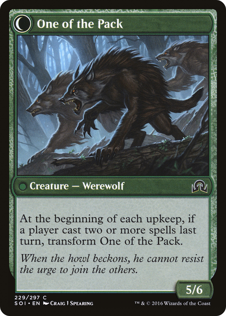 Chasseur solitaire // Un des membres de la meute (SOI-229) - Shadows over Innistrad : (Transformation double face) Foil