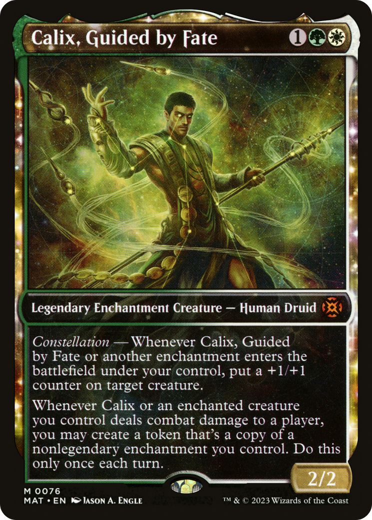 Calix, Guided by Fate (Showcase) (MAT-076) - March of the Machine: The Aftermath: (Showcase, enchantment)