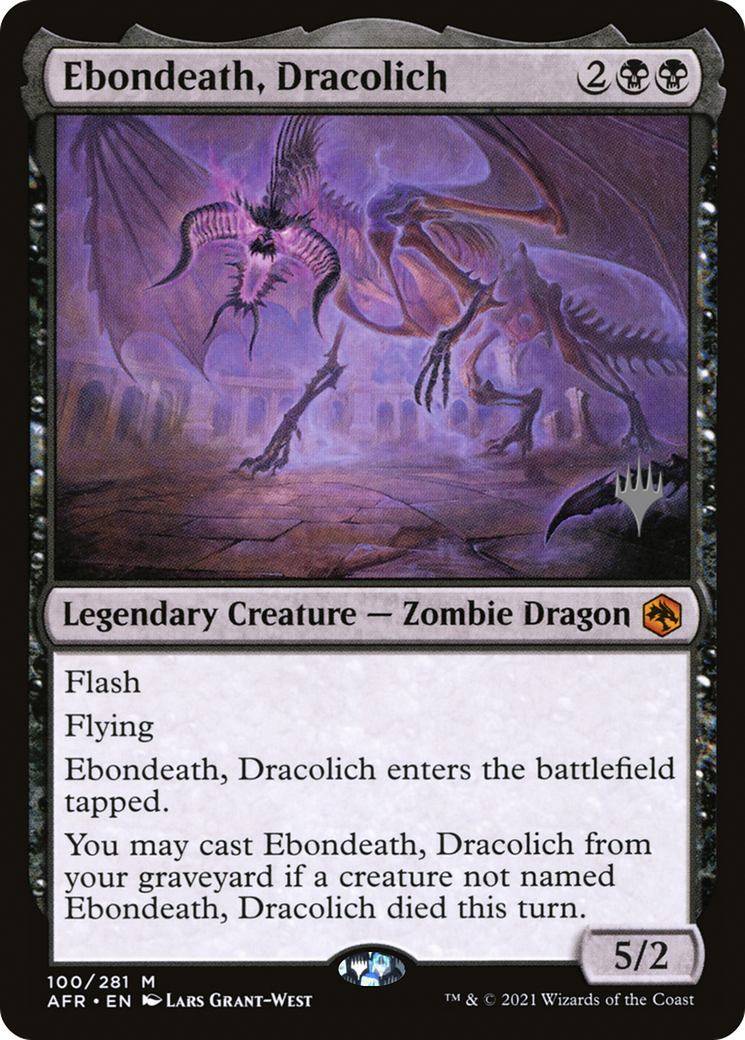 Ebondeath, Dracolich (PPAFR-100P) - Adventures in the Forgotten Realms Promos Foil