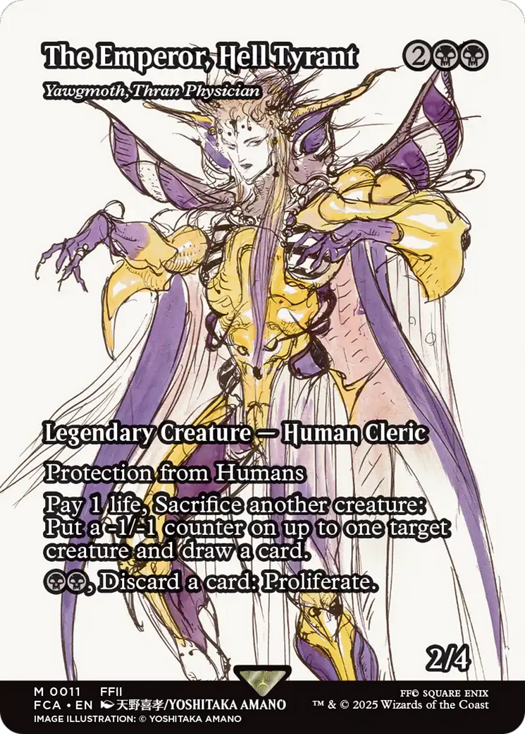 The Emperor, Hell Tyrant - Yawgmoth, Thran Physician (Showcase) (FCA-011) - FINAL FANTASY: Through the Ages / The Emperor, Hell Tyrant (Borderless)