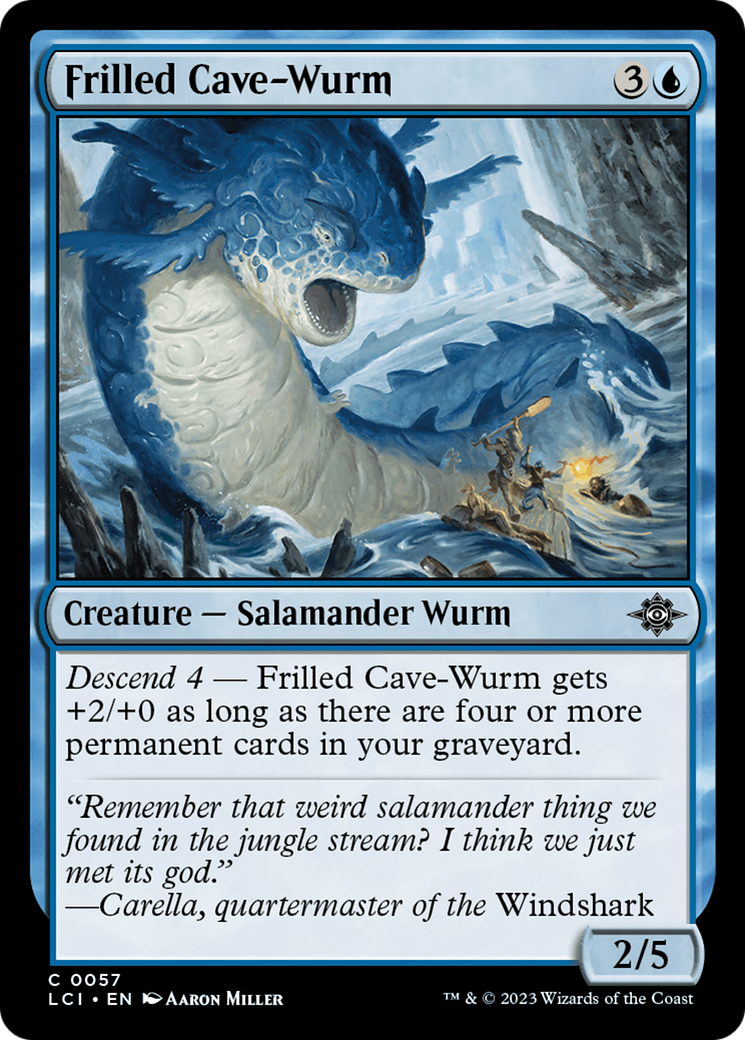 Frilled Cave-Wurm (LCI-057) - The Lost Caverns of Ixalan Foil