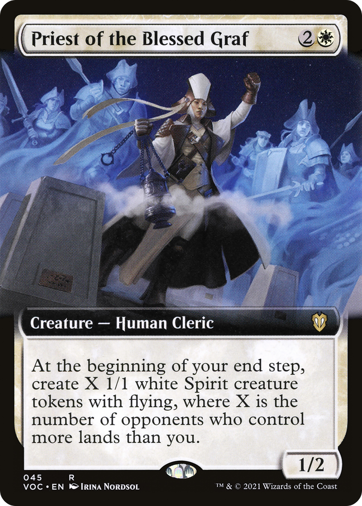 Priest of the Blessed Graf (Extended Art) (VOC-045) - Crimson Vow Commander: (Extended Art)