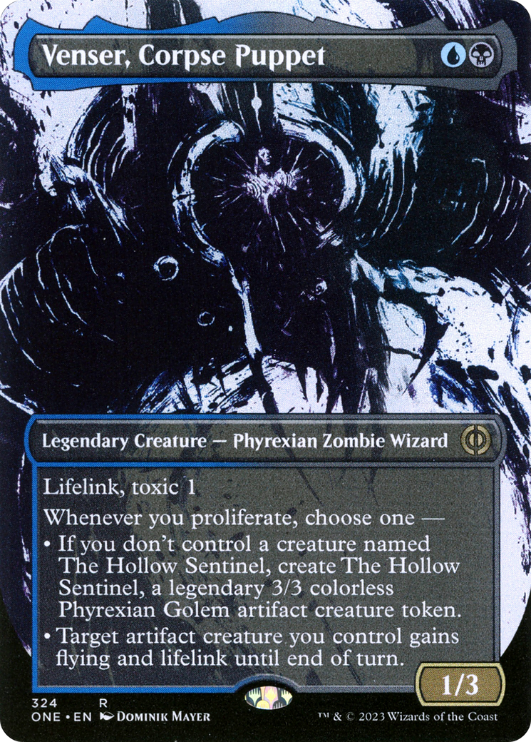 Venser, Corpse Puppet (Showcase) (ONE-324) - Phyrexia: All Will Be One: (Showcase) (Borderless) Foil