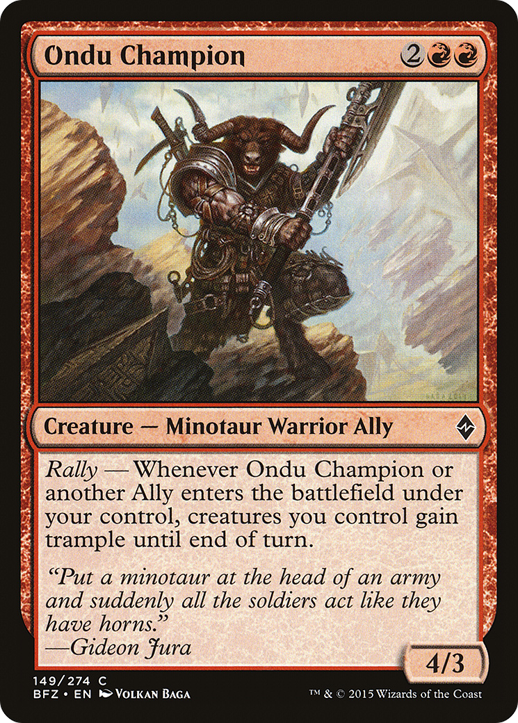 Champion Ondu (BFZ-149) – Bataille pour Zendikar Foil
