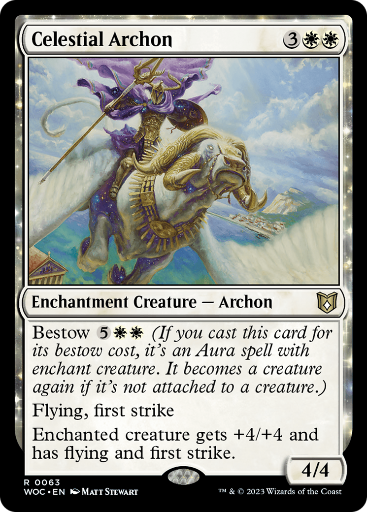 Celestial Archon (WOC-063) - Wilds of Eldraine Commander: (enchantment)
