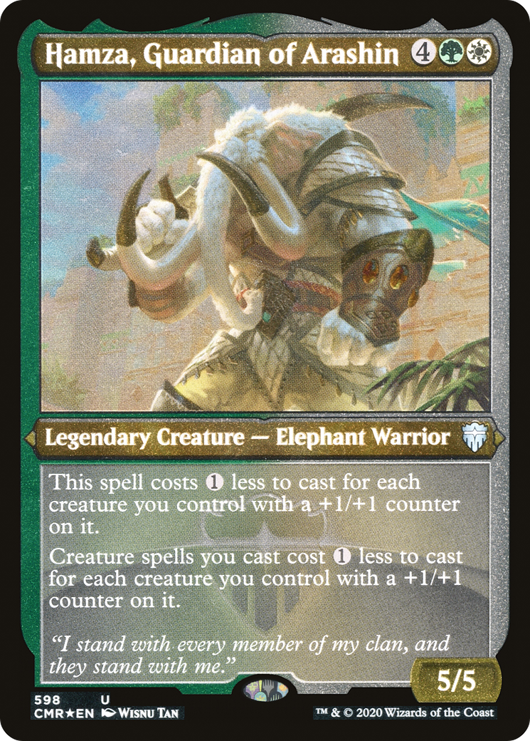 Hamza, Gardien d'Arashin (CMR-598) - Commander Legends Etched Foil