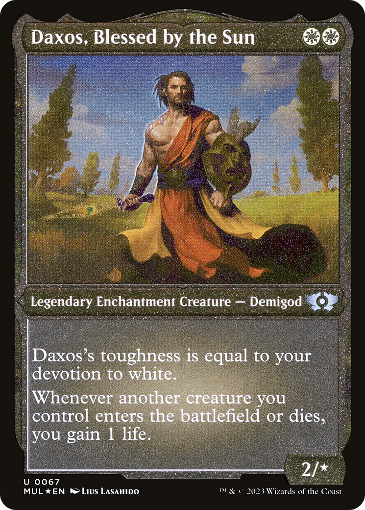 Daxos, béni par le soleil (MUL-067) - Multiverse Legends : (enchantement) Feuille gravée