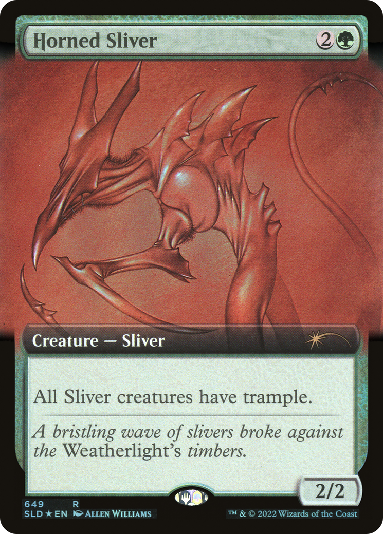 Horned Sliver (SLD-649) - Butin Secret Lair : (Extended Art) Foil