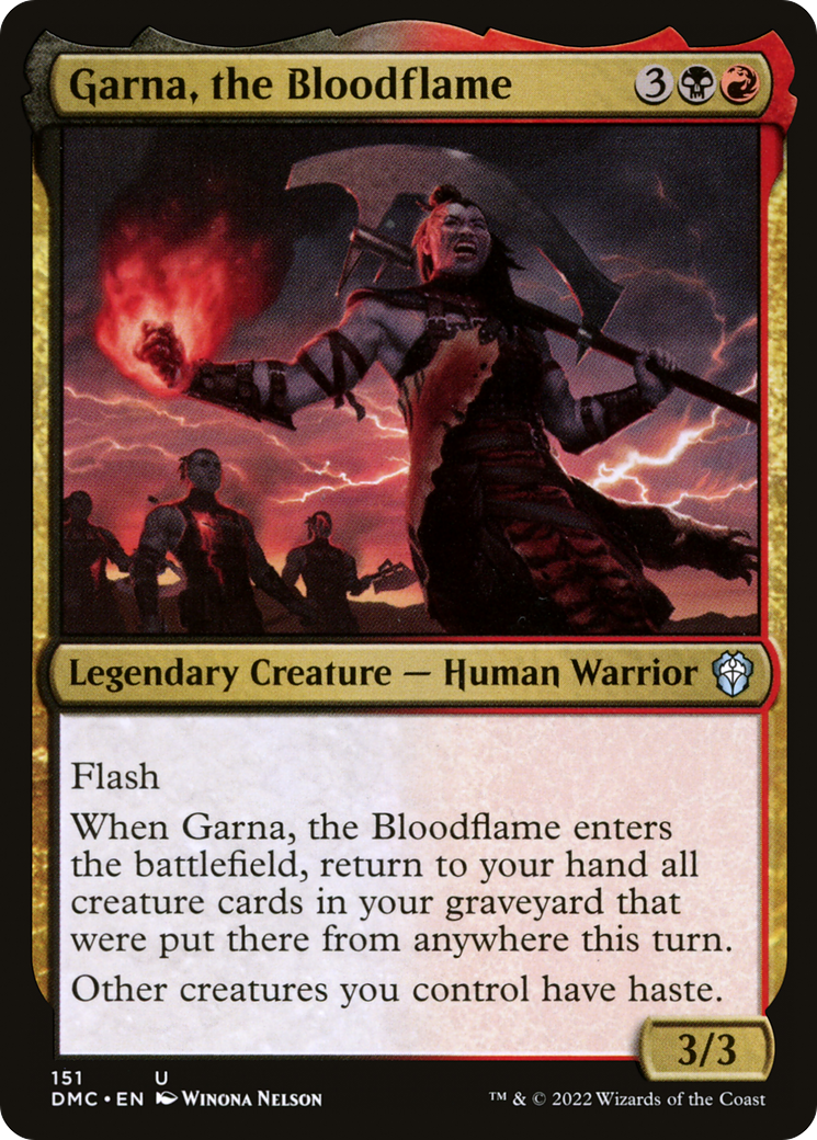 Garna, la Flamme de Sang (DMC-151) - Commandant Uni de Dominaria