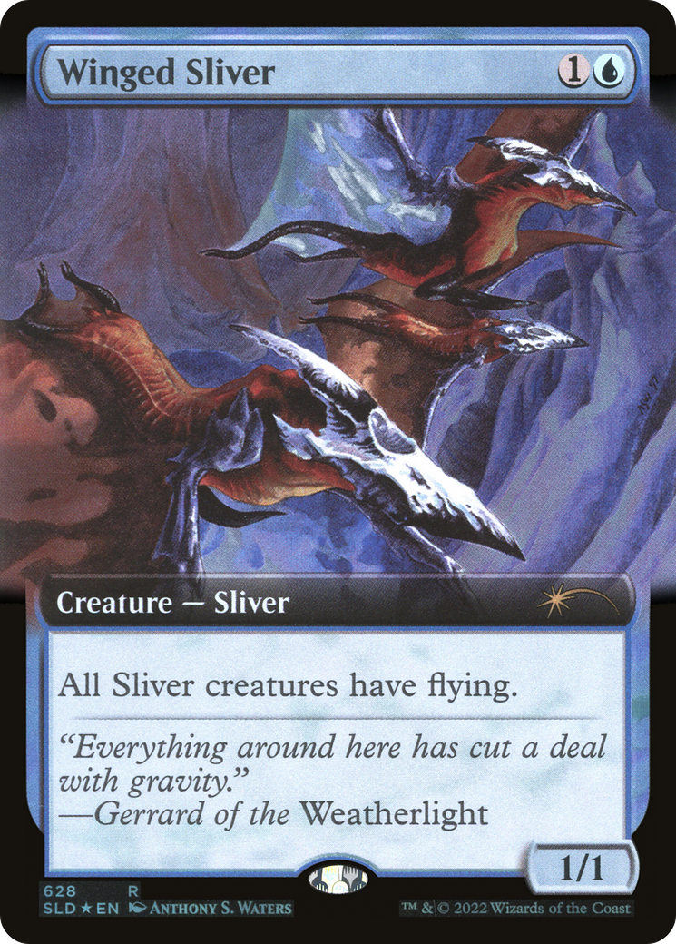 Winged Sliver (Extended Art) (SLD-628) - Secret Lair Drop: (Extended Art) Foil