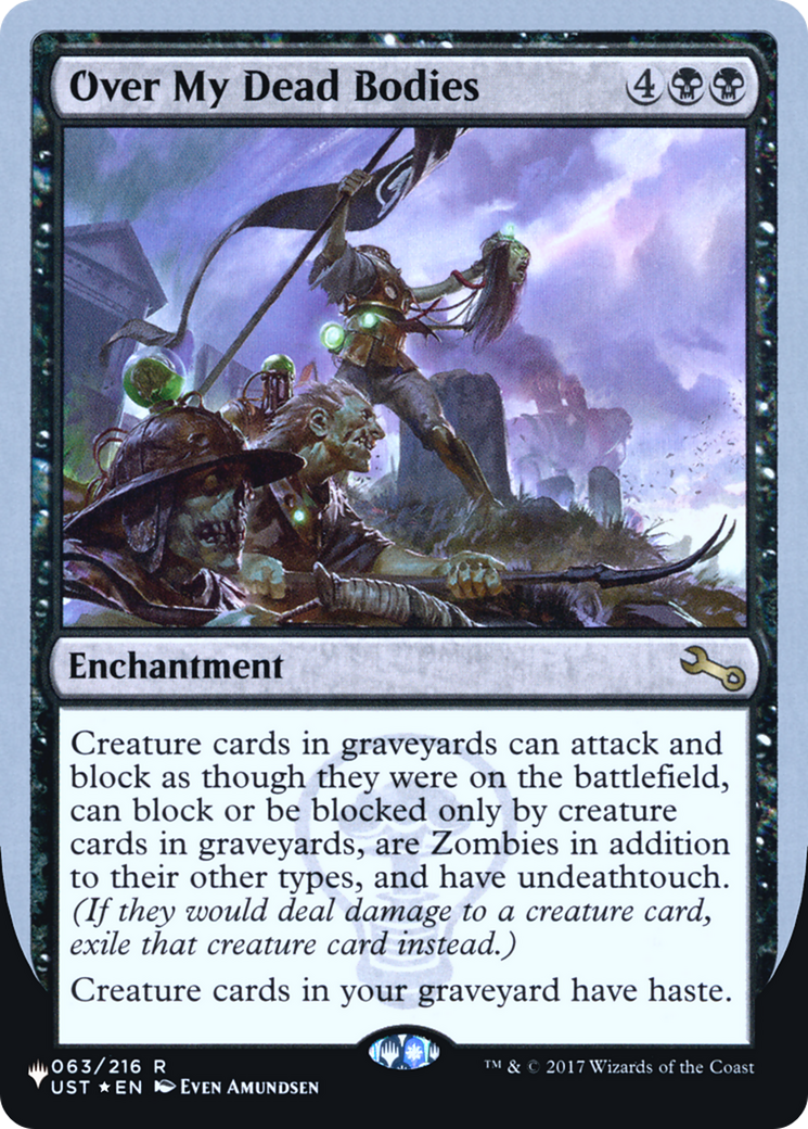 Over My Dead Bodies (ULST-023) - La Liste (Édition Unfinity Foil) Foil