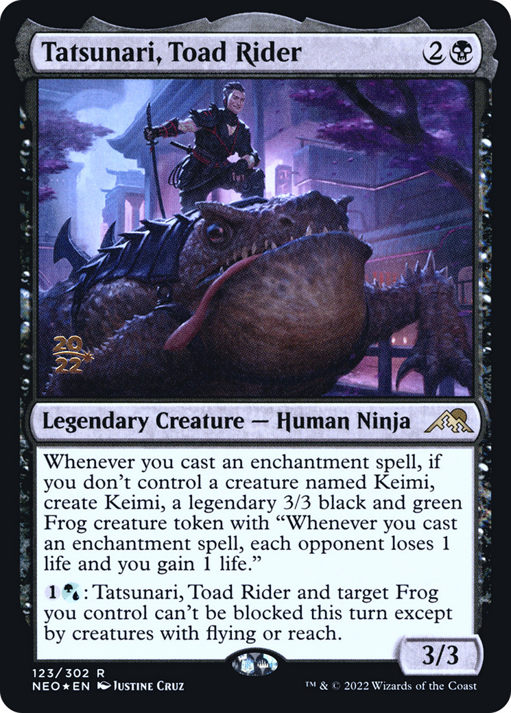 Tatsunari, Toad Rider (PRE-123S) - Kamigawa: Neon Dynasty Promos Foil