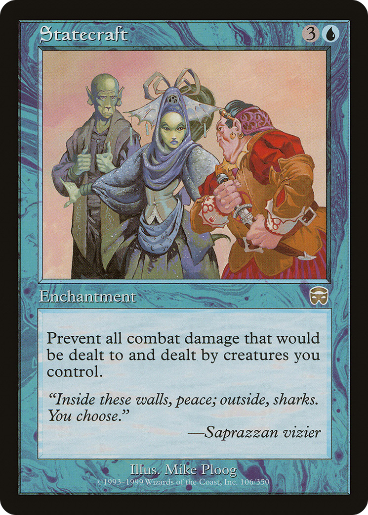 Statecraft (MMQ-106) - Feuille de masques mercadiens
