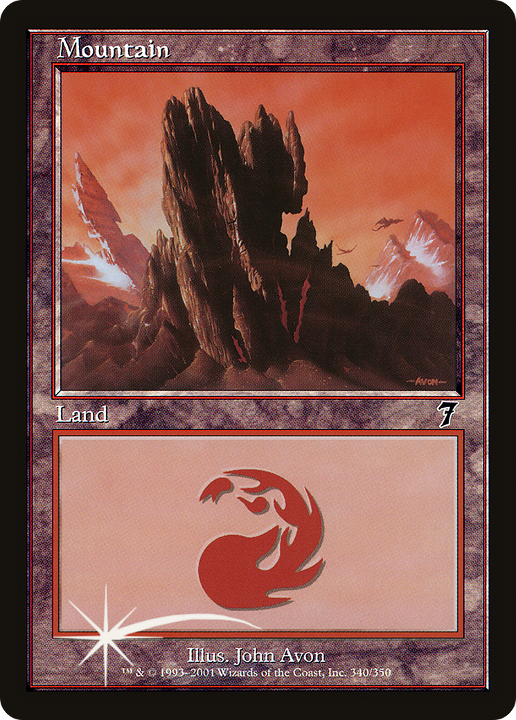 Mountain (340) (7ED-340★) - Seventh Edition Foil