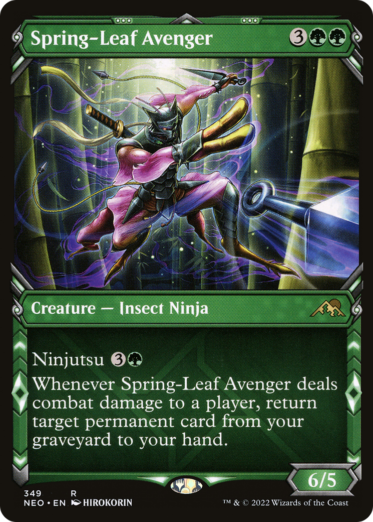 Spring-Leaf Avenger (Showcase) (NEO-349) - Kamigawa: Neon Dynasty: (Showcase)