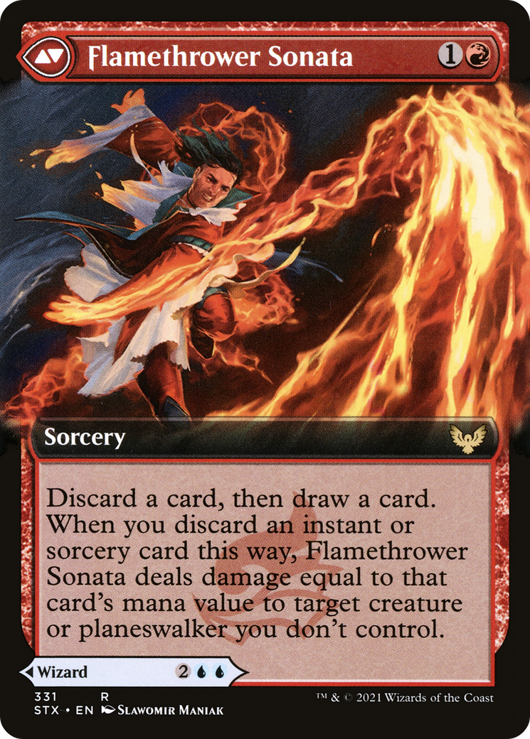 Torrent Sculptor // Sonate du lance-flammes (STX-331) - Strixhaven : École des mages : (Extended Art) Foil