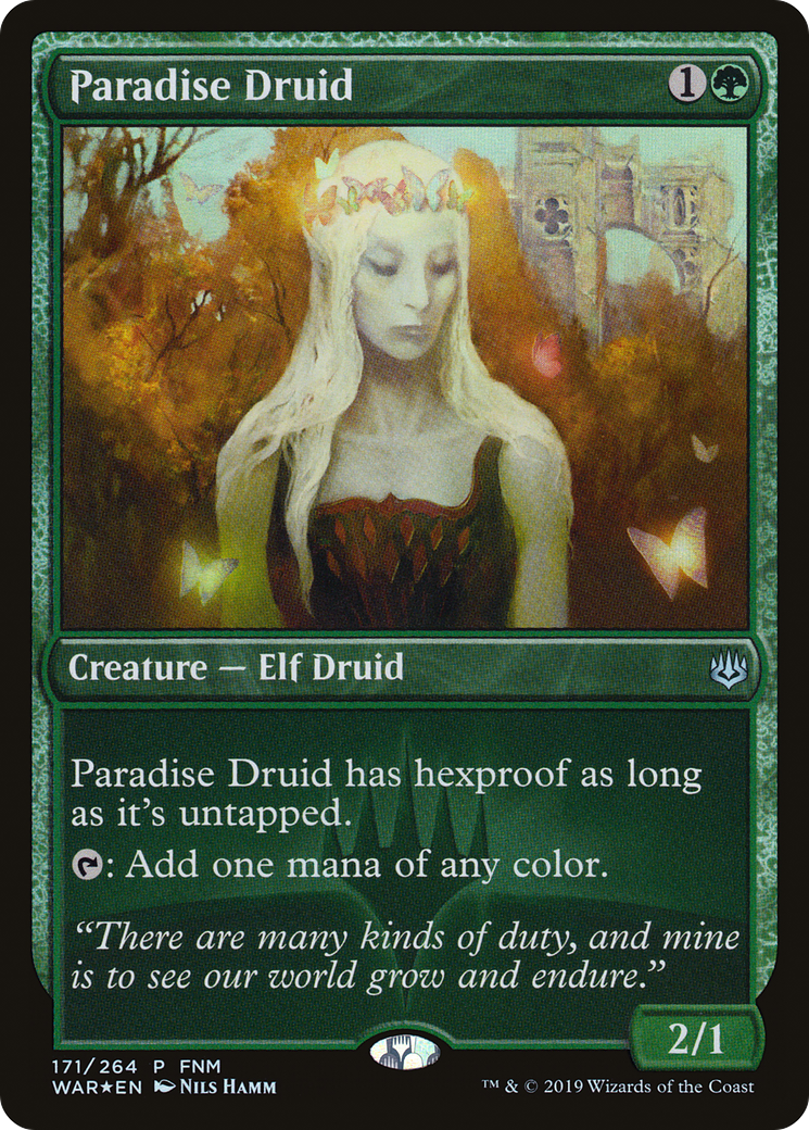Paradise Druid (FNM-171) - War of the Spark Promos Foil